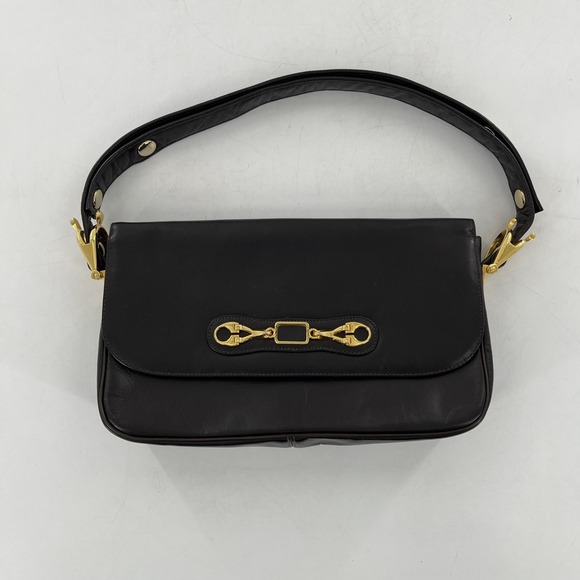 Susan Gail Handbags - Vintage MCM Susan Gail Leather Shoulder Bag Rare Gold Spur Accents Quiet Luxury